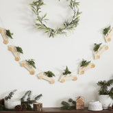 wooden-car-shaped-bunting-car-with-foliage-christmas-decoration-2m|LS-516|Luck and Luck| 1